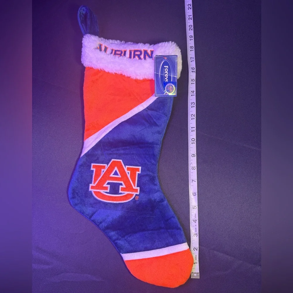 Forever Collectibles Orange and Blue Stitched Logo  Auburn Tigers Stocking NWT